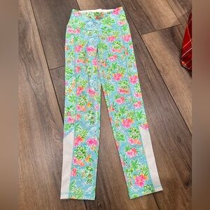 Lilly Pulitzer Floral Print Leggings - Blue and Pink
